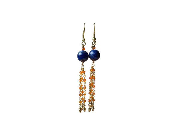 Goldplated Crystal Flower Leverback Earrings